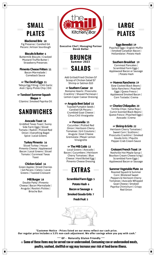 Weekend Brunch Roswell The Mill Kitchen & Bar